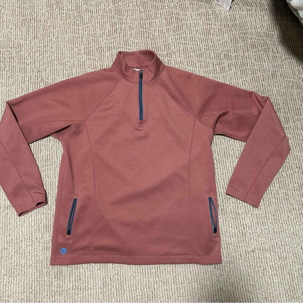Untuckit Rust Quarter-Zip Pullover - image 1
